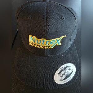 New Never Been Used Nutrex Research Black Snapback Hat